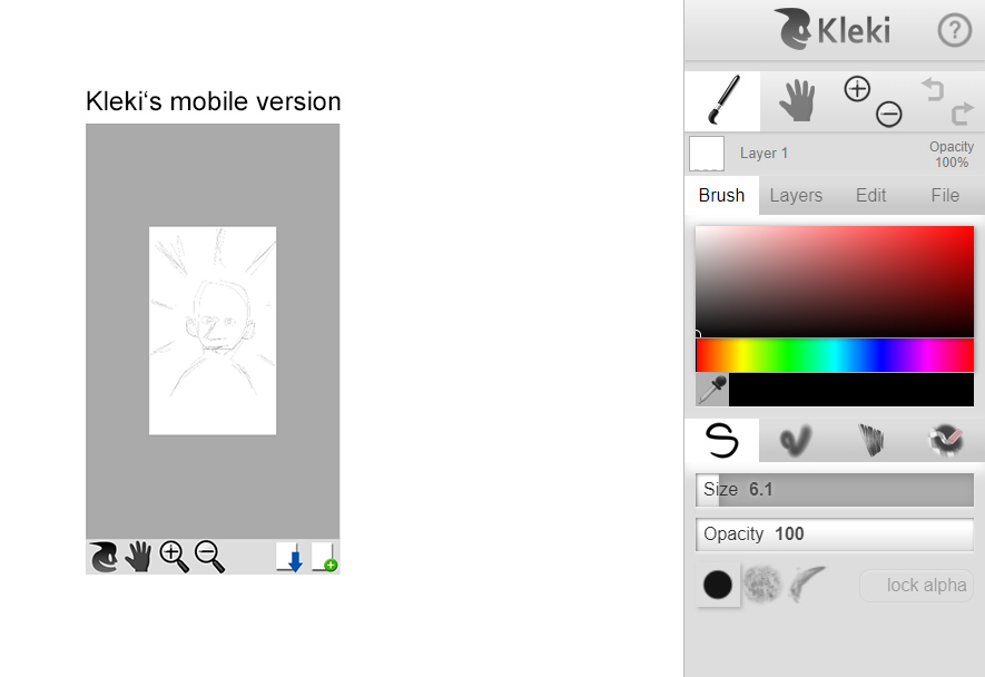 screenshot of kleki